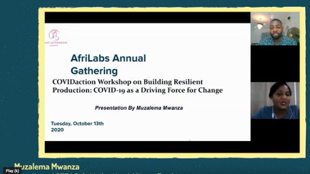 Title slide: COVIDaction workshop on building resilient production as a driving force for change