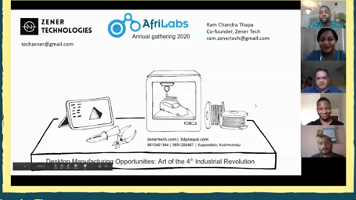 Image of slide showing title of presentation: Desktop manufacturing opportunities: art of the 4th industrial revolution